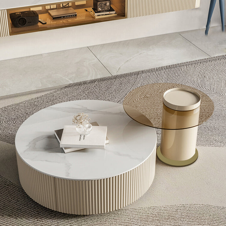 【ローテーブル】リゾート風 テーブルセット オフホワイト 100日間返品交換保証制度