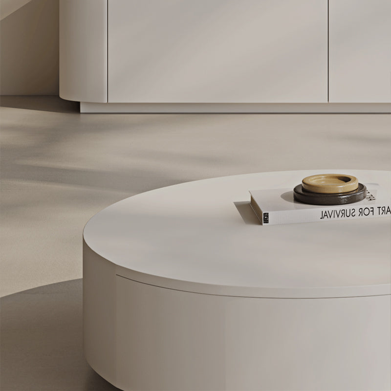 【ローテーブル】クリーム風 角丸テーブルセット