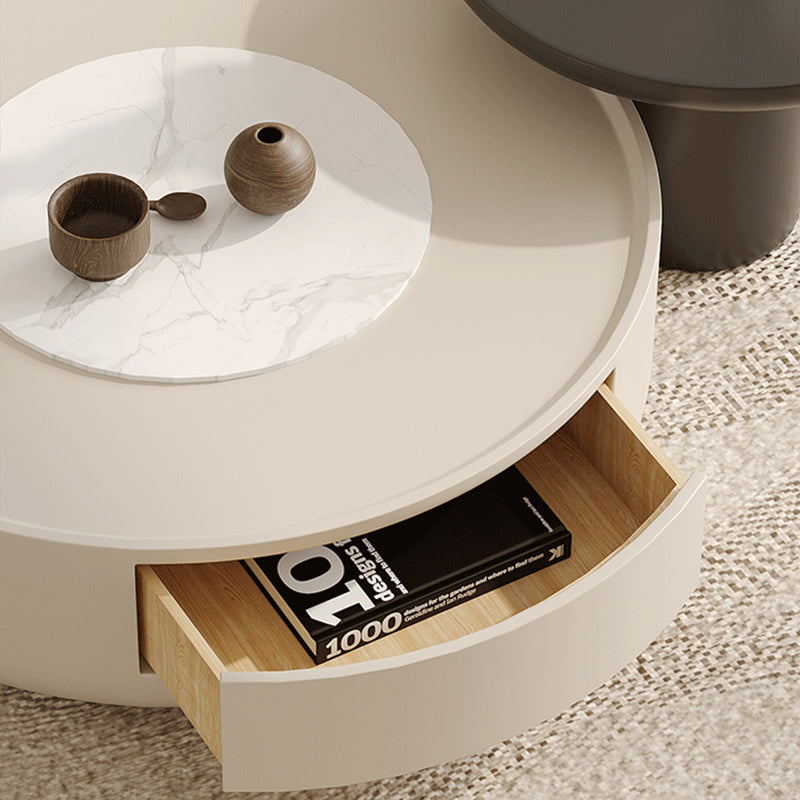 【ローテーブル】クリーム風 シンプルモダン テーブルセット