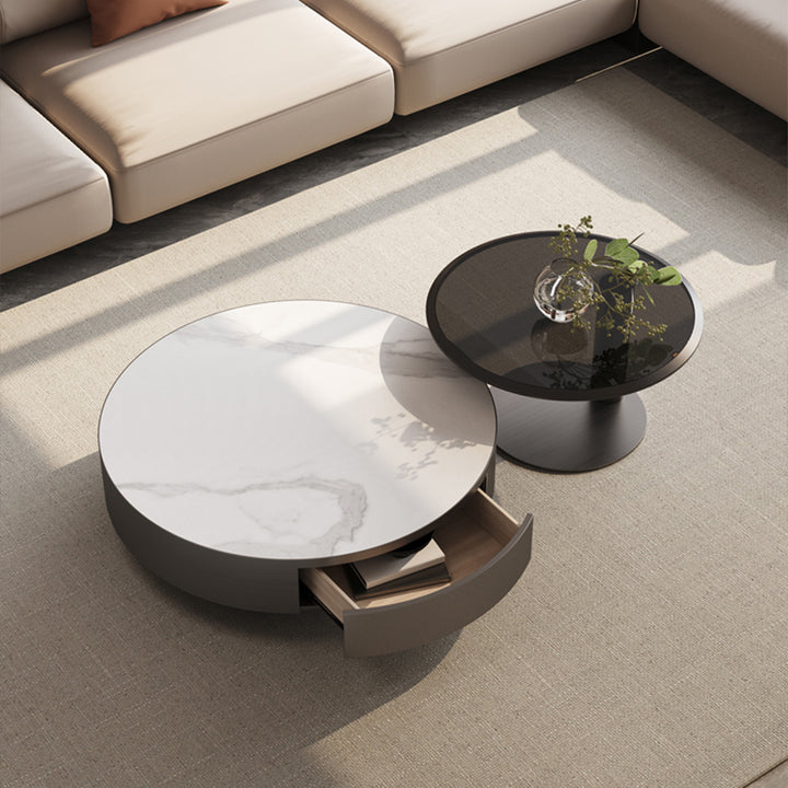 【ローテーブル】イタリア風 芸術デザイン テーブルセット