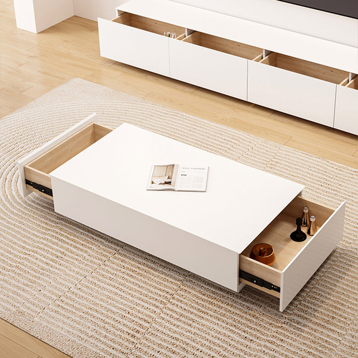 【ローテーブル】米欧風 ホワイト シンプルセンターテーブル