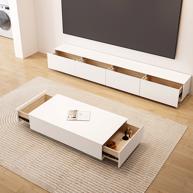 【ローテーブル】米欧風 ホワイト シンプルセンターテーブル