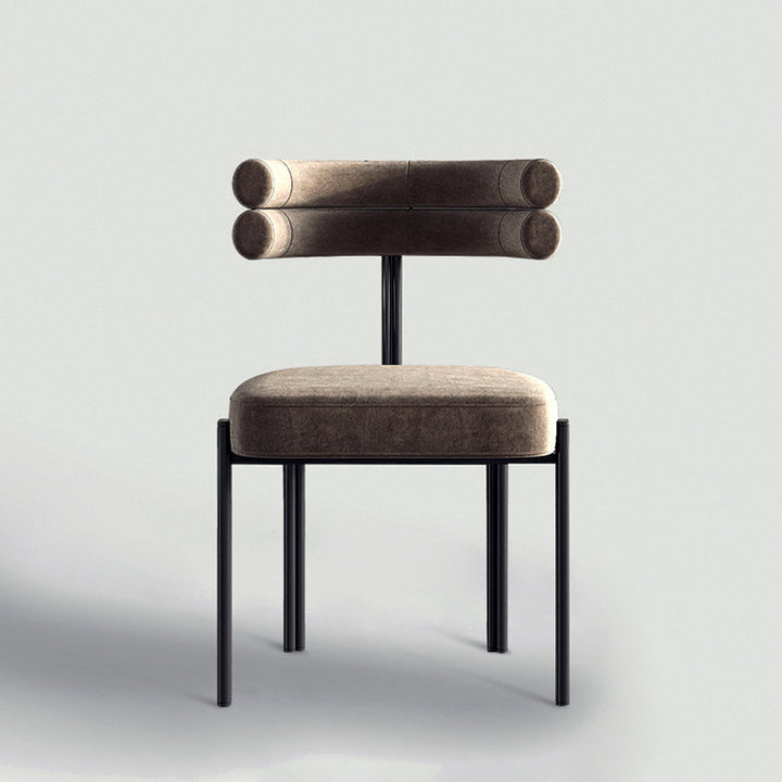 【チェア】椅子 椅子脚部ブラック 素材コーデュロイ ボデイ茶色 100日間返品交換保証制度