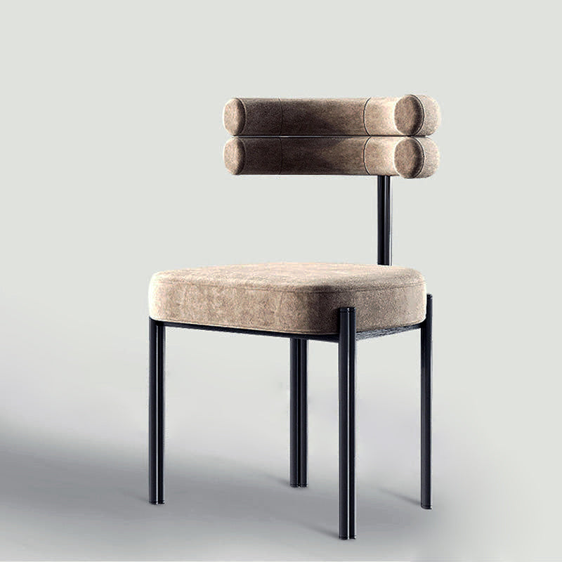 【チェア】椅子 椅子脚部ブラック 素材コーデュロイ ボデイ茶色 100日間返品交換保証制度