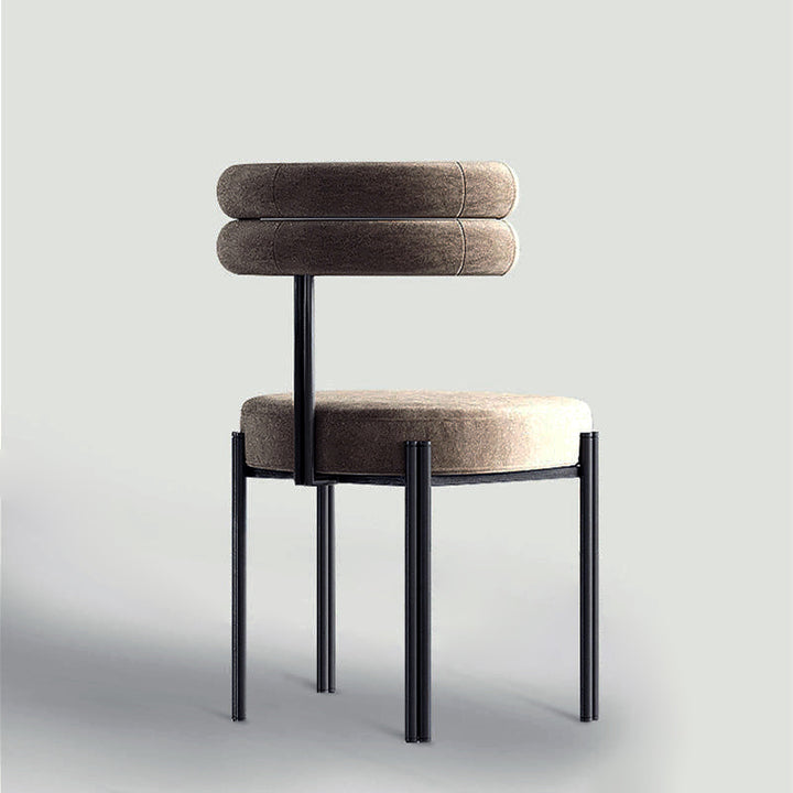 【チェア】椅子 椅子脚部ブラック 素材コーデュロイ ボデイ茶色 100日間返品交換保証制度