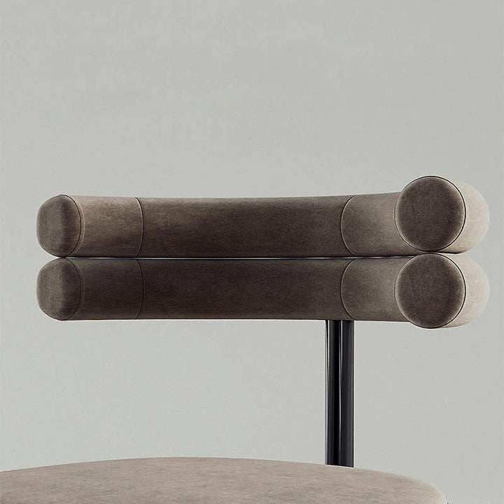 【チェア】椅子 椅子脚部ブラック 素材コーデュロイ ボデイ茶色 100日間返品交換保証制度