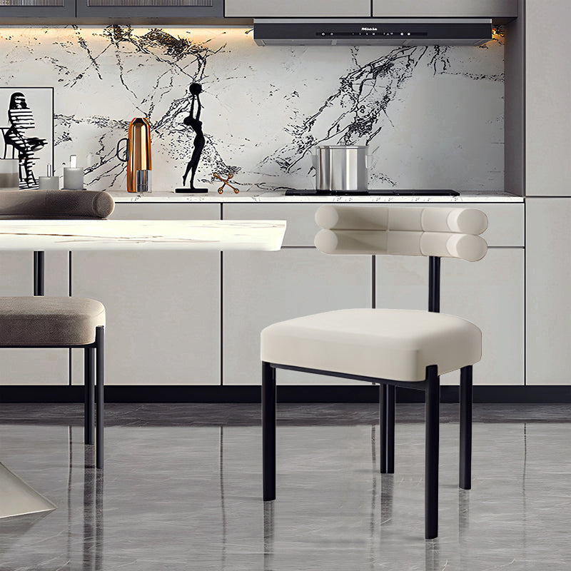 【チェア】椅子 椅子脚部ブラック 素材コーデュロイ ボデイ米白 100日間返品交換保証制度