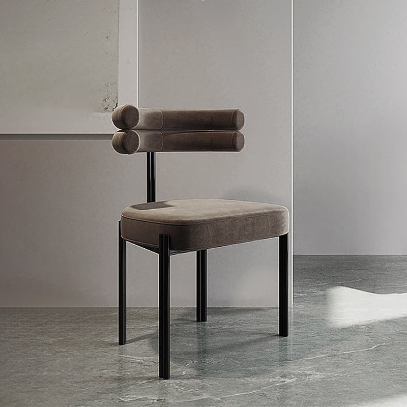 【チェア】椅子 椅子脚部ブラック 素材コーデュロイ ボデイ茶色 100日間返品交換保証制度