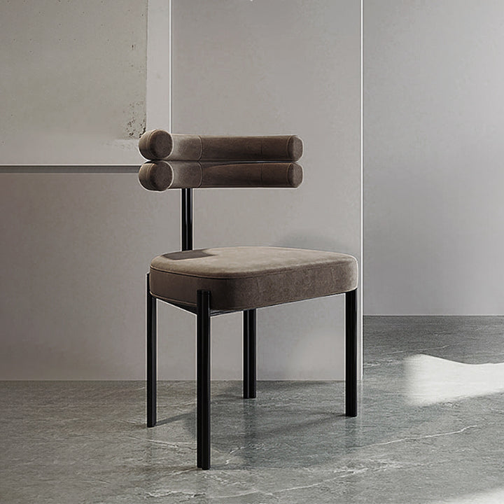 【チェア】椅子 椅子脚部ブラック 素材コーデュロイ ボデイ茶色 100日間返品交換保証制度