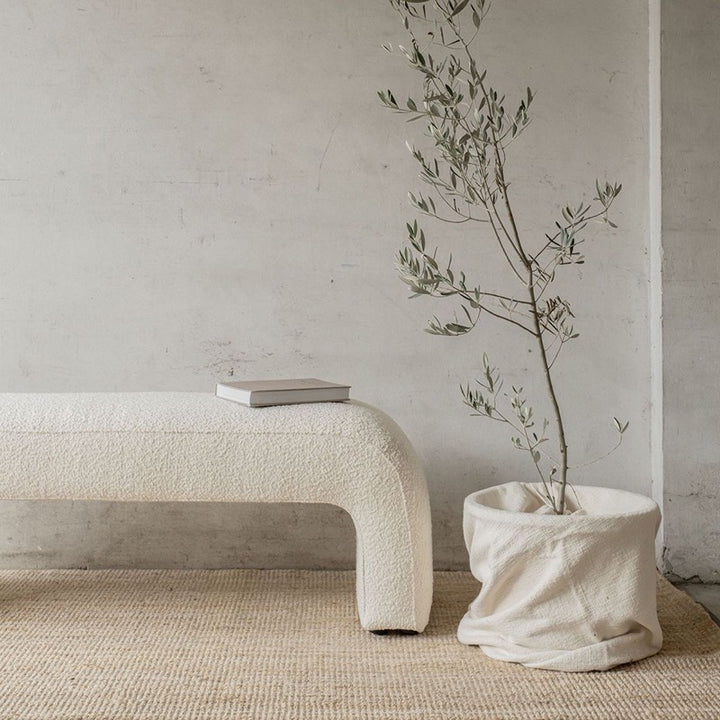 【ベンチ】ラムフリース ふわふわ リラックス