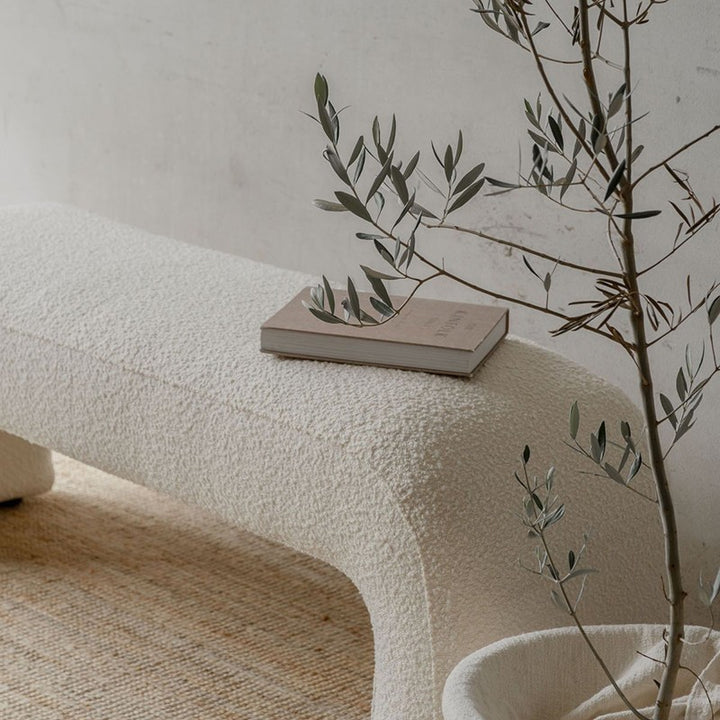 【ベンチ】ラムフリース ふわふわ リラックス