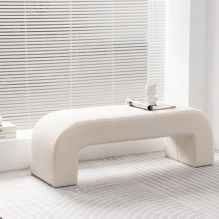 【ベンチ】ラムフリース ふわふわ リラックス