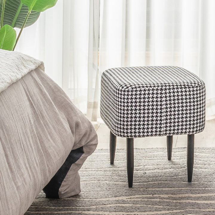 【オットマン】コットンリネン モダン エレガンス