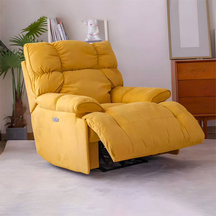 【椅子・チェア】リクライニングソファ 高級スエード リクライニング