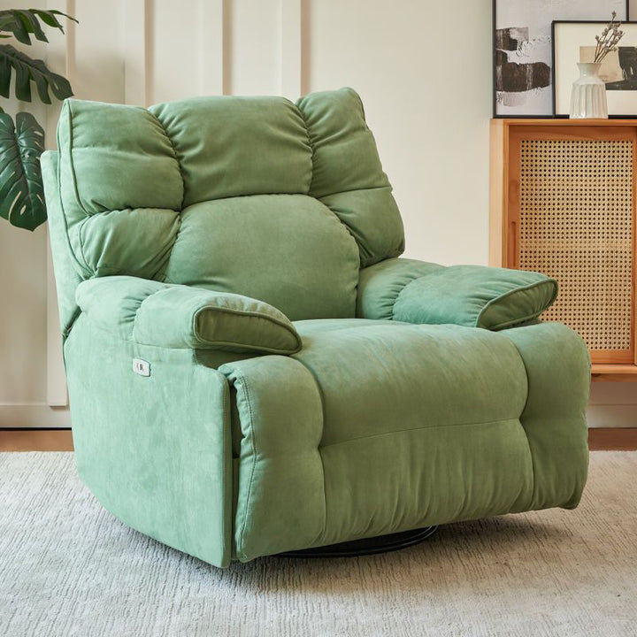 【椅子・チェア】リクライニングソファ 高級スエード リクライニング