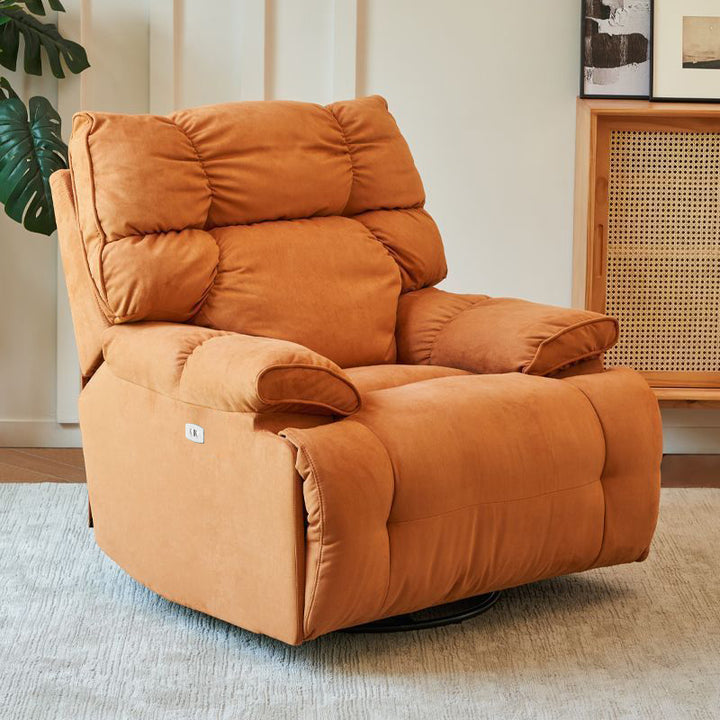 【椅子・チェア】リクライニングソファ 高級スエード リクライニング