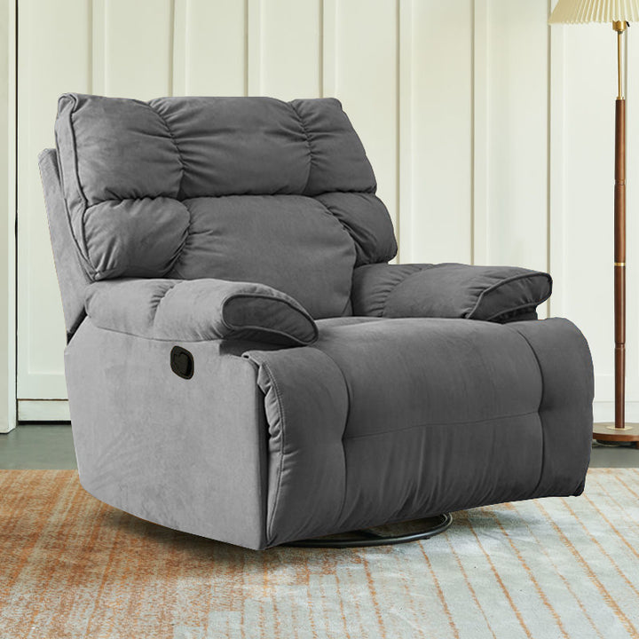 【椅子・チェア】リクライニングソファ 高級スエード リクライニング