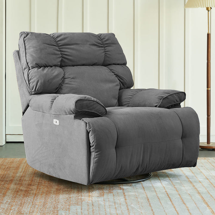 【椅子・チェア】リクライニングソファ 高級スエード リクライニング