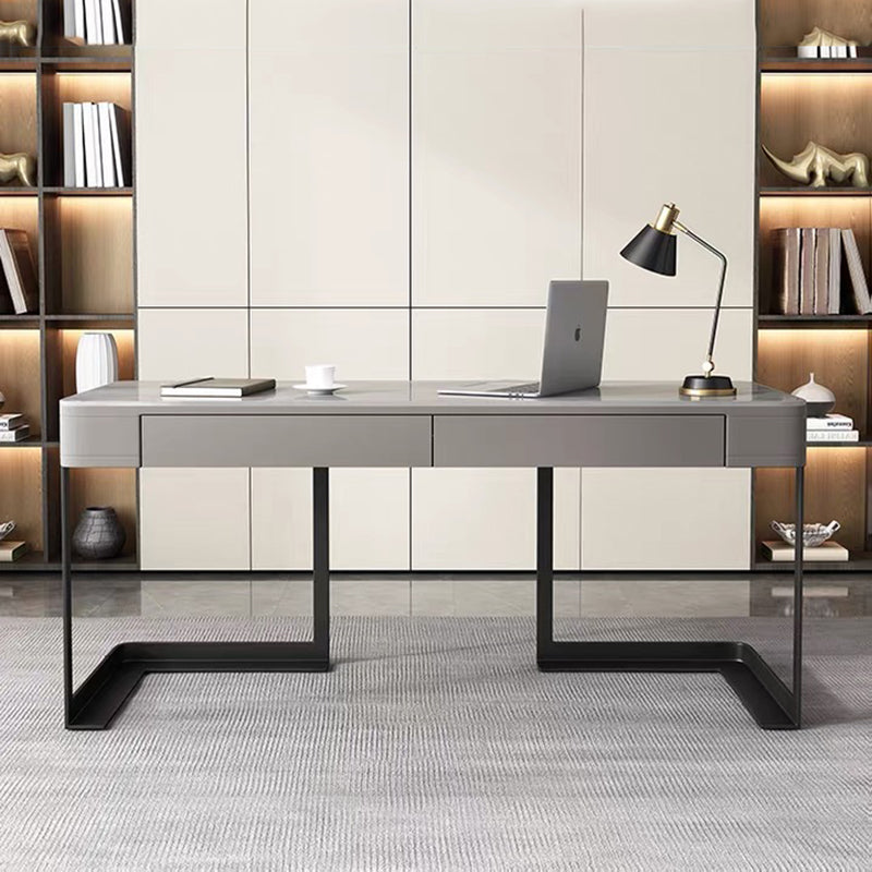 【ワークデスク】テーブル マーブル柄 グレー テーブル