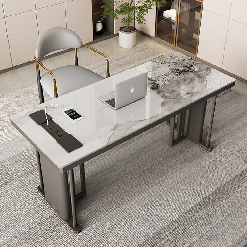 【デスク】テーブル 高級感 モダンなデスク デスク+椅子 グレー