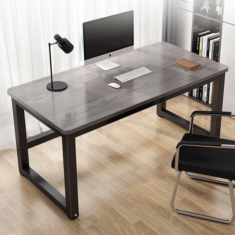 【デスク】テーブル おしゃれ シンプルなデスク 腿部ブロック 天板色グレー
