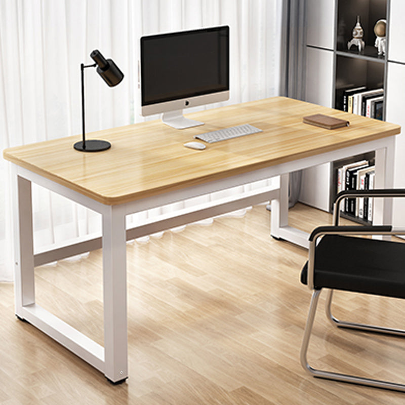 【デスク】テーブル おしゃれ シンプルなデスク 腿部ホワイト 天板色ナチュラル