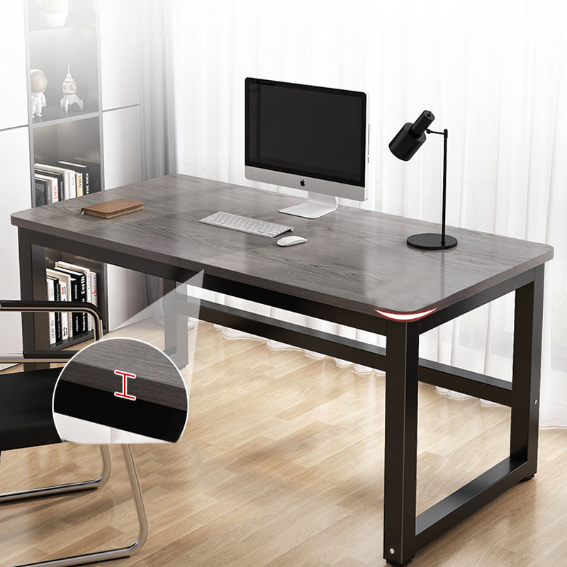 【デスク】テーブル おしゃれ シンプルなデスク ワークデスクの細部画像 腿部ブロック 天板色グレー