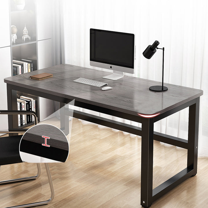 【デスク】テーブル おしゃれ シンプルなデスク ワークデスクの細部画像 腿部ブロック 天板色グレー