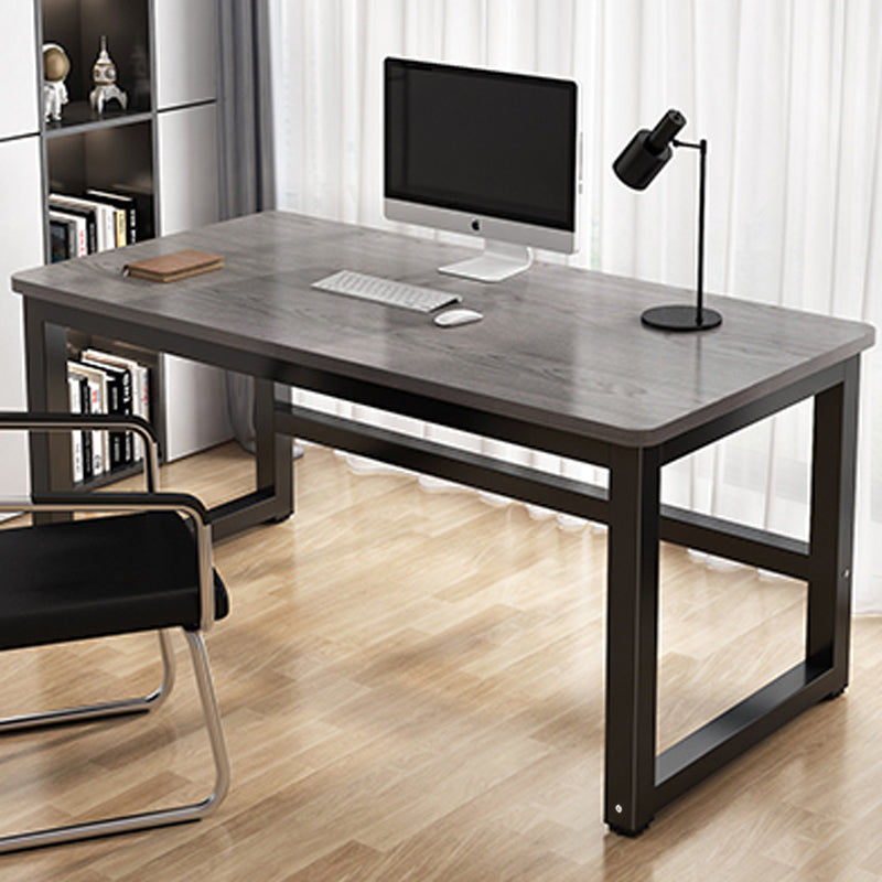 【デスク】テーブル おしゃれ シンプルなデスク 腿部ブロック 天板色グレー