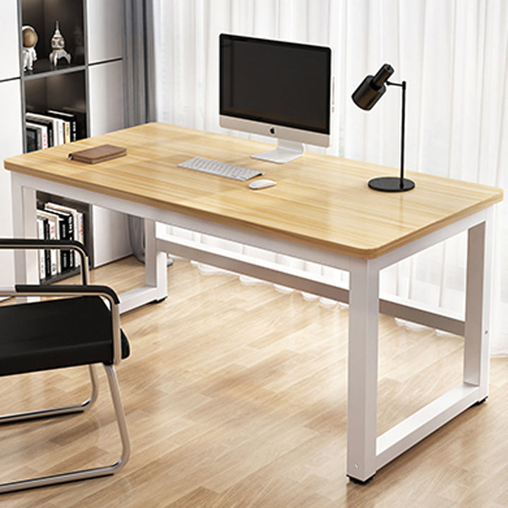 【デスク】テーブル おしゃれ シンプルなデスク 腿部ホワイト 天板色ナチュラル