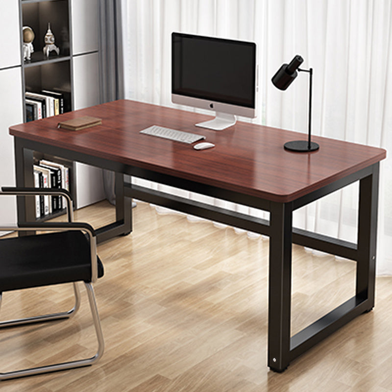 【デスク】テーブル おしゃれ シンプルなデスク 腿部ブロック 天板色ウォールナット