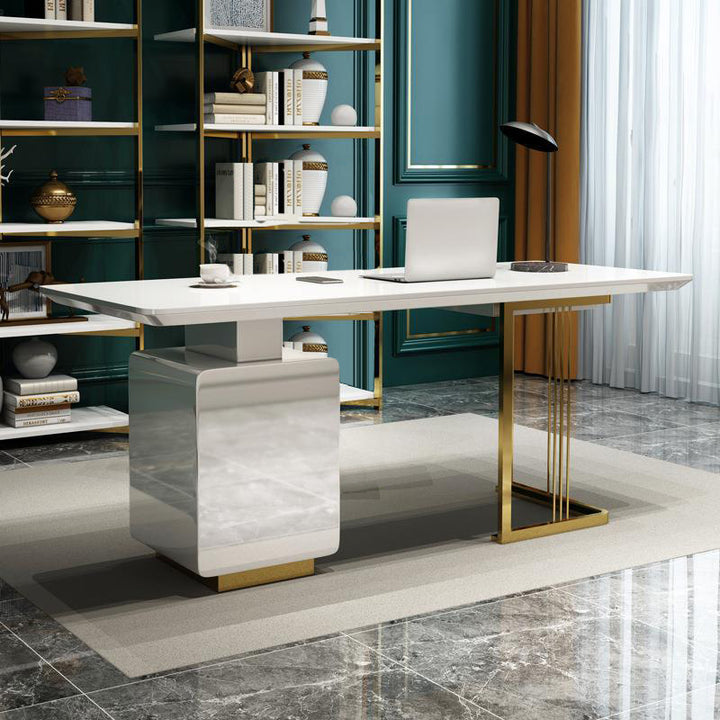 【デスク】シンプルモダン風 ピアノ塗装