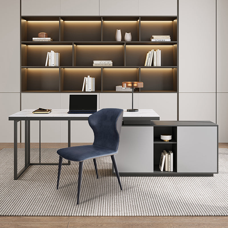 【デスク】オフィス 高級感 伸縮式テーブル