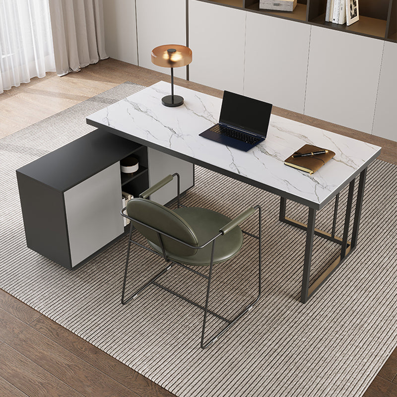 【デスク】オフィス 高級感 伸縮式テーブル