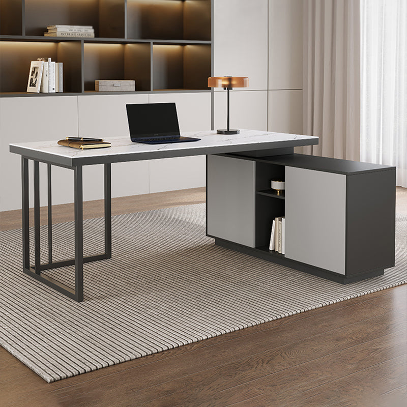 【デスク】オフィス 高級感 伸縮式テーブル