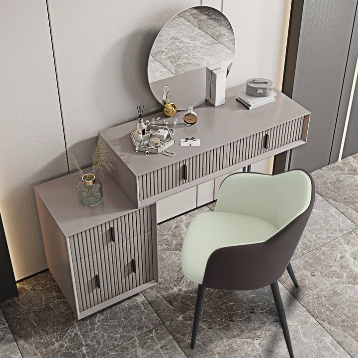 【ドレッサー】モランディ風 選べる3色 テーブル 収納棚 椅子 ミラー 浅いカフェ 100日間返品交換保証制度