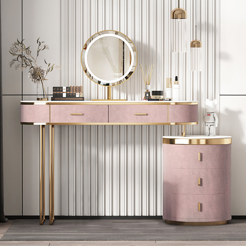 【ドレッサー】インスタ映えおしゃれ 選べる2色 テーブル 収納棚 LEDミラー ピンク 100日間返品交換保証制度