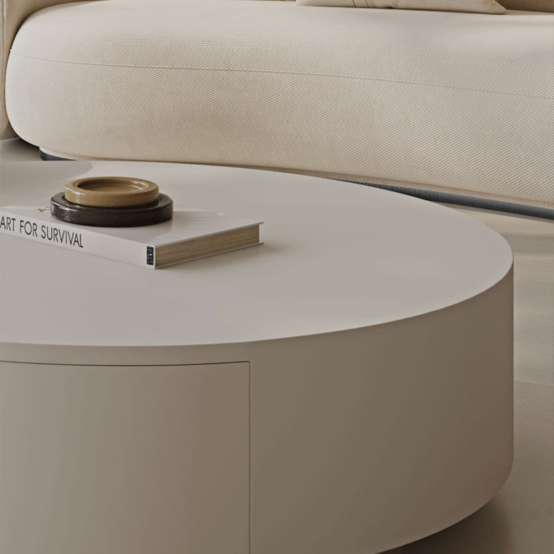 【ローテーブル】クリーム風 角丸テーブルセット