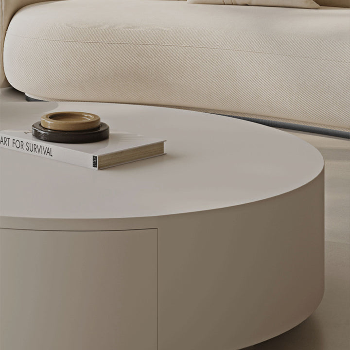 【ローテーブル】クリーム風 角丸テーブルセット