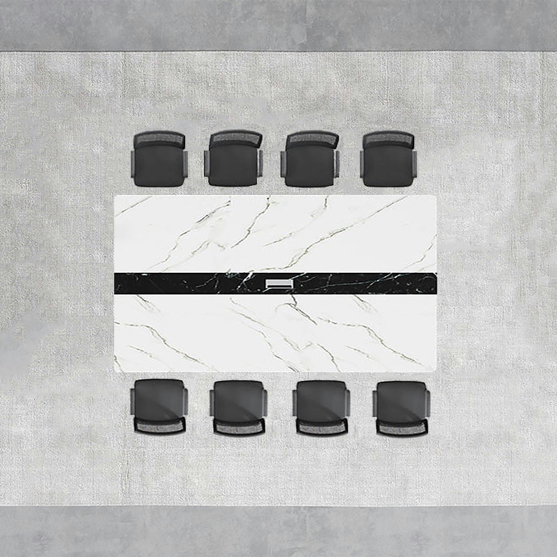 会議用テーブル おしゃれ 高品質(テーブル、椅子X12、ホワイトセット) ※100日間返品交換保証