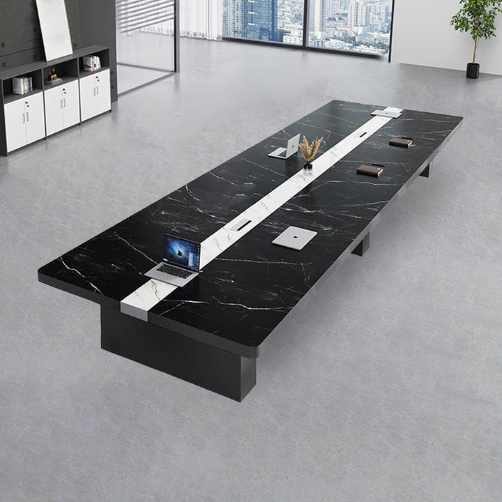 会議用テーブル おしゃれ 高品質 (テーブル、ブラック) ※100日間返品交換保証