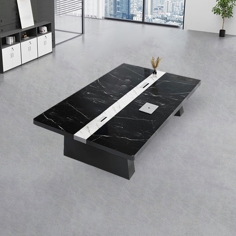 会議用テーブル おしゃれ 高品質 (テーブル、ブラック) ※100日間返品交換保証