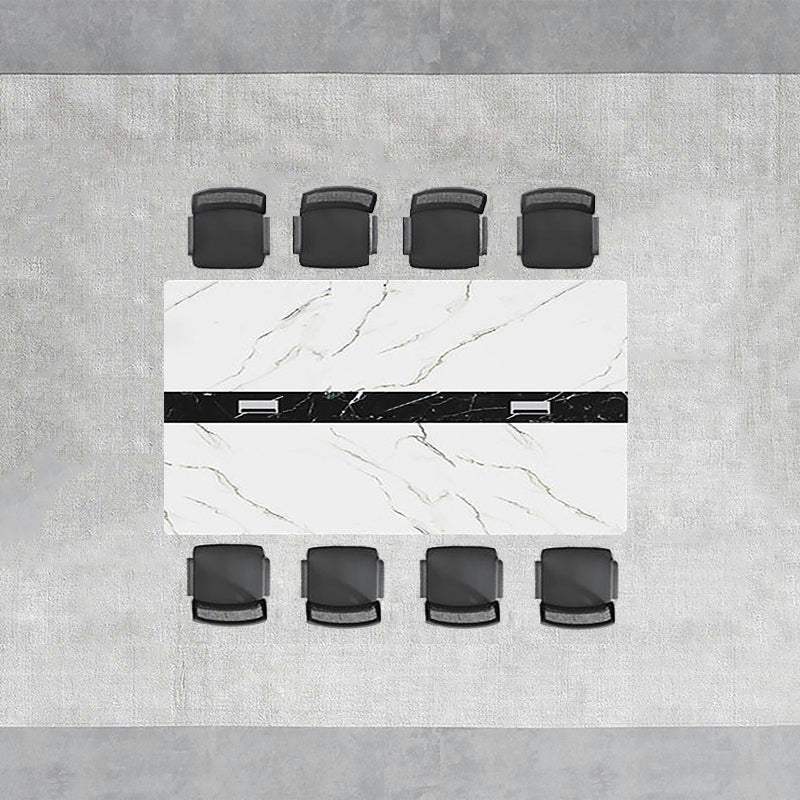 会議用テーブル おしゃれ 高品質(テーブル、椅子X12、ホワイトセット) ※100日間返品交換保証