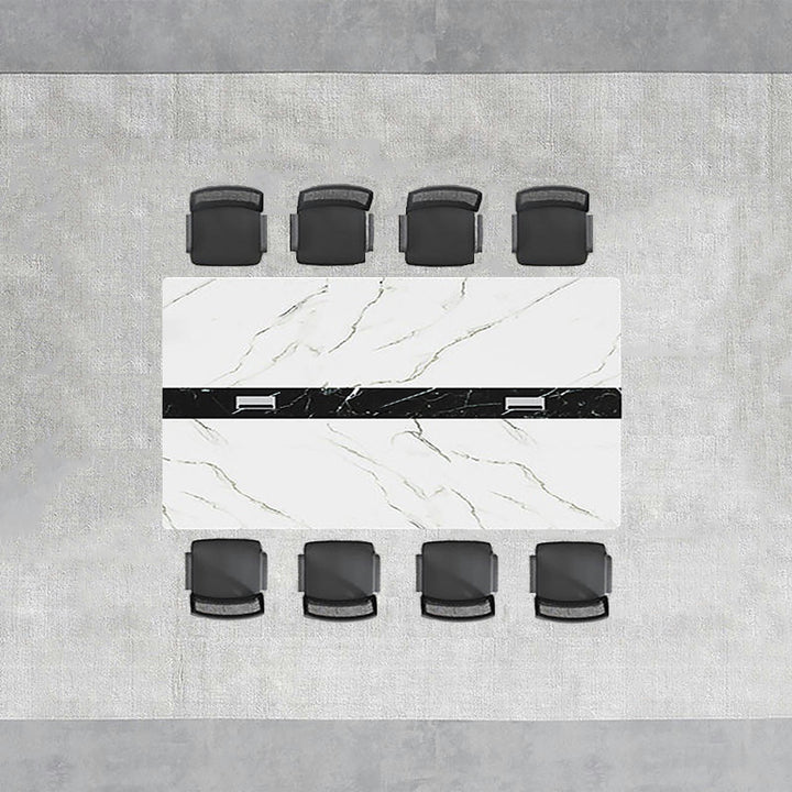 会議用テーブル おしゃれ 高品質(テーブル、椅子X12、ホワイトセット) ※100日間返品交換保証