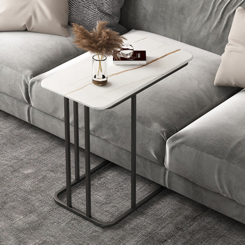 【サイドテーブル】マーブル模様おしゃれ 2色 1段式(黒色のフレーム) 50*30*60 安心の100日間返品交換保証