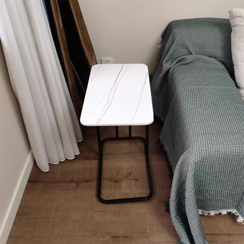 【サイドテーブル】マーブル模様おしゃれ 2色 1段式(黒色のフレーム) 50*30*60 安心の100日間返品交換保証