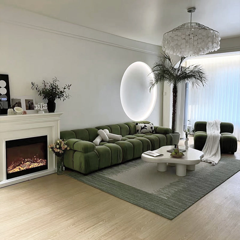 【ソファ】クリーム色おしゃれ 選べる3素材