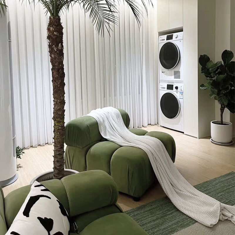 【ソファ】クリーム色おしゃれ 選べる3素材