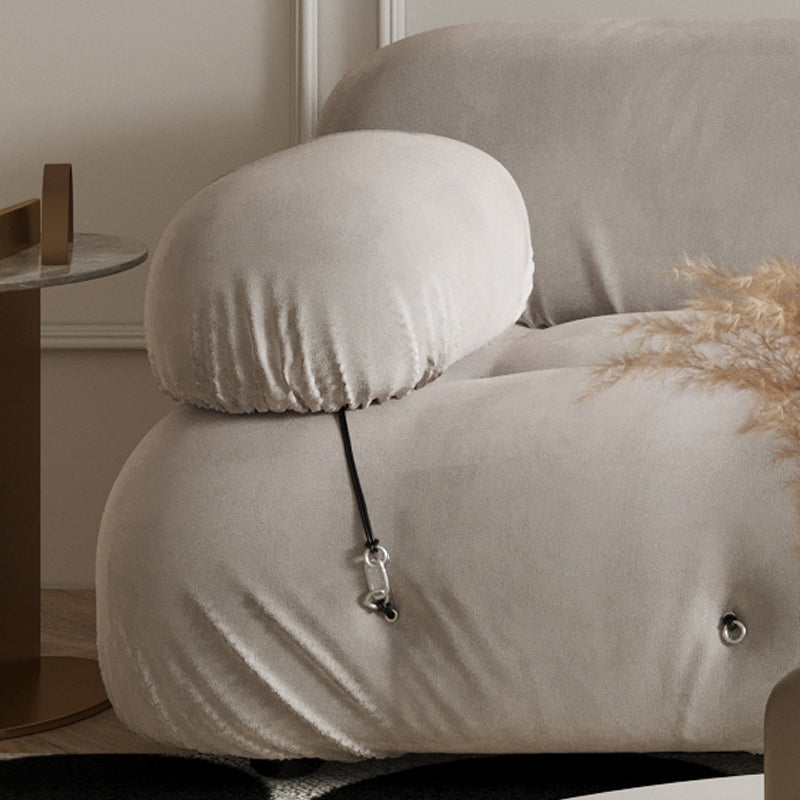 【ソファ】ソファー クリーム色おしゃれ 選べる4素材 ソファの細部画像