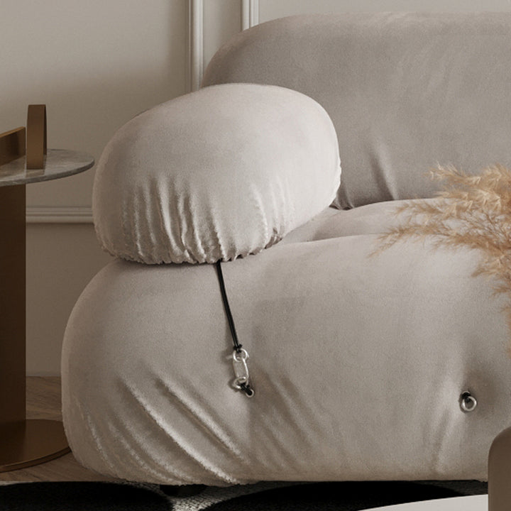 【ソファ】ソファー クリーム色おしゃれ 選べる4素材 ソファの細部画像